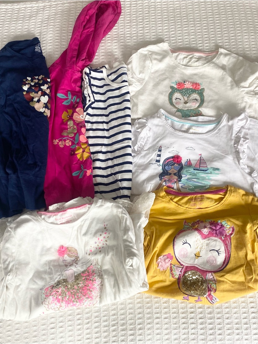 Girls Carters Tommy Bahama Isaac Mizrahi short and long sleeve tops size 10-12